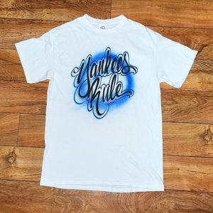 Airbrushed "Yankees Rule" womens t shirt